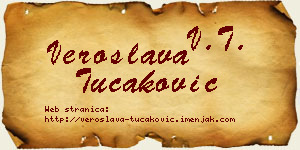 Veroslava Tucaković vizit kartica